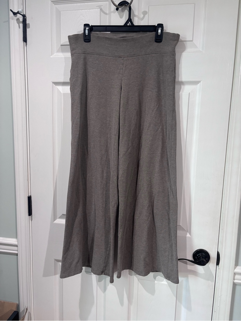 Ann Taylor LOFT Womens Gray Taupe Wide Leg Lounge Pants Medium Palazzo
